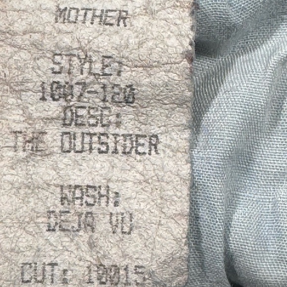 Mother Jeans The Outsider 27 Straight Lyocell Blend Missing Some “M” Stitching - Picture 9 of 11